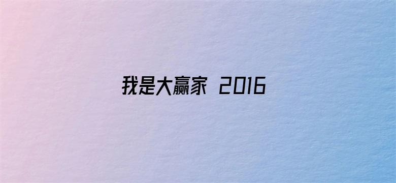 我是大赢家 2016